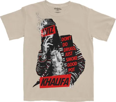 Image de Wiz Khalifa - T-shirt "Propaganda" pour homme/femme unie RO3880 (L) (Sand)