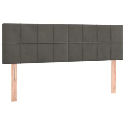 Immagine prodotto di vidaXL Testiere 2 pz. Velluto grigio scuro 72x5x78/88 cm