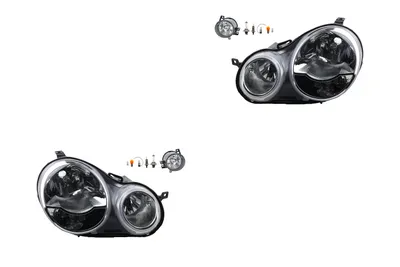 Immagine prodotto di Kit fari compatibile con VW Polo 02 9N, dal 10/01 al 04/05, con lampadine H7 e H1, fendinebbia e luci. Codici: 6Q0941699, 5P0941703, 5W0941699, 5W0941699A, 5Z0941699, 6Q0941699B. Johns