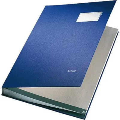 Productafbeelding van Leitz 57000035, handtekeningenmap, 20 vakken, met PP-omslag, blauw, A4