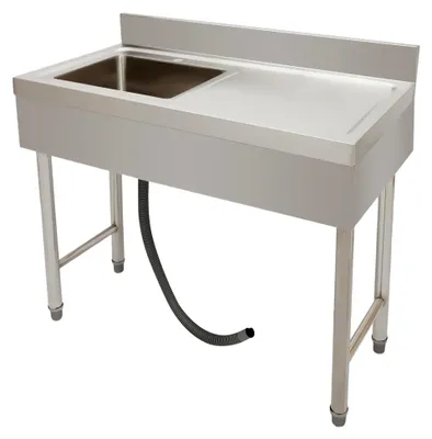 Produktbild von Edelstahl-Spültisch mit 1 Becken, freistehend, 100 x 50 x 80 cm, für Camping und Outdoor