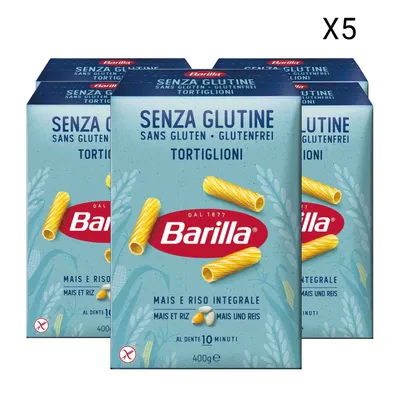 Produktbild von 5x Barilla Tortiglioni Glutenfrei Pasta 400g | Barilla