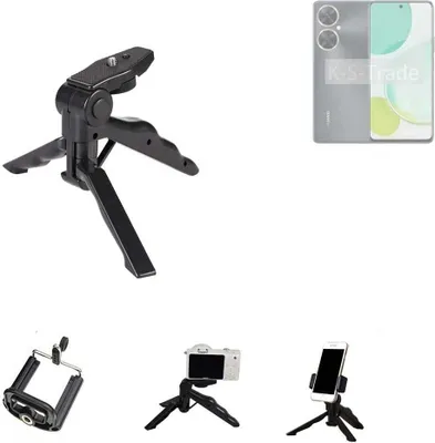 Produktbild von K-S-Trade Stativ Tisch-Ständer Dreibein Handy-Stativ Ständer kompatibel mit Huawei Enjoy P60 Pro Mini-Stativ Smartphone Tripod Handy-Stativ aus
