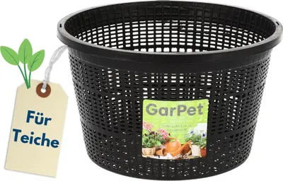 Produktbild von Pflanzkörbe Rund 22 cm Körbe Wasserpflanzen Teichpflanzkorb Pflanzkorb Teichpflanzen Pflanzkörbe Für Seerosen Wasserpflanzenkorb Teichkorb