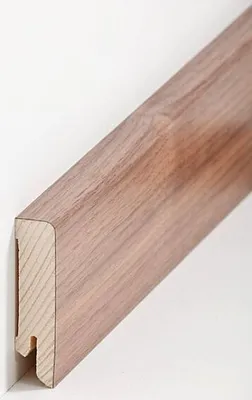 Produktbild von Sockelleiste Echtholzfurnier 16 x 60 x 2500 mm Nussbaum Echtholzfurnier Fußleiste furniert by PROVISTON 2.5 Meter | 1 Stück