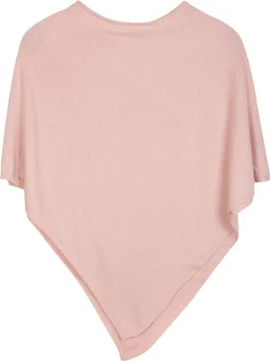 Produktbild von styleBREAKER Damen Feinstrick Poncho in Unifarben, leicht asymmetrischer Schnitt, Ärmellos, Rundhals 08010042