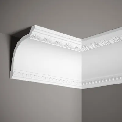 Produktbild von Mardom Deckenleiste MDA040 Profoam 110 x 135 x 2000 mm Weiß Stuckleiste Jugendstil
