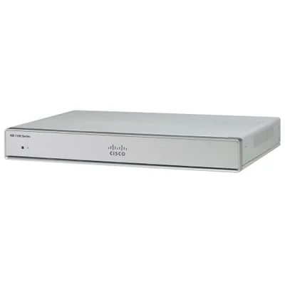 Produktbild von Cisco ISR1100-4GLTEGB, Ethernet-WAN, Gigabit Ethernet, SIM-Karten-Slot, Grau