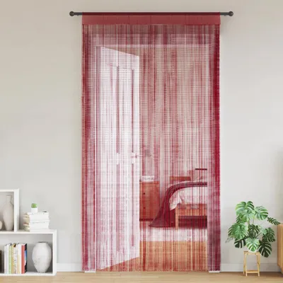 Obrázek produktu pro vidaXL Provázkové záclony 2 ks 140 x 250 cm Vínově červená