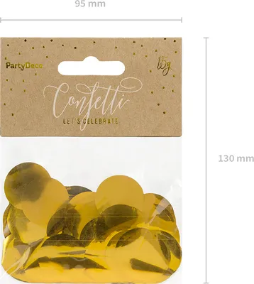 Obrázek produktu pro PartyDeco KONS45-019, Dělo na konfety, Zlato, 1 barva/barev, Kruh, Fólie, Tematická oslava