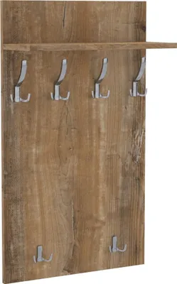 Obrázek produktu pro AKKE Retro-Holz šatní panel MAXI - CHROM háčky ŠxV: 60x90 cm