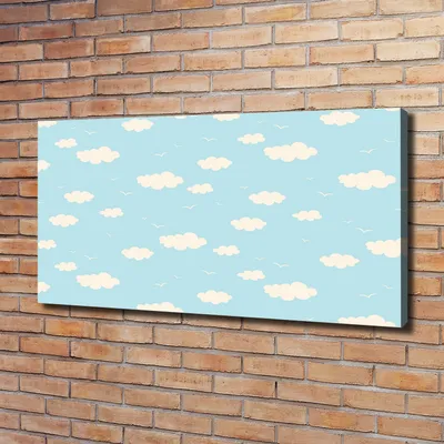 Produktbild von Tulup® Leinwandbild - 120x60 cm - Wandkunst - Drucke auf Leinwand - Leinwanddruck - Kinderzimmer - Blau - Wolke
