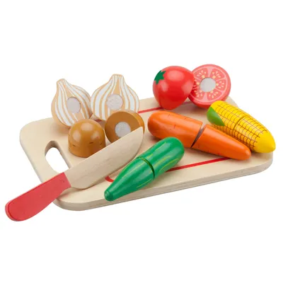 Image de New Classic Toys, Set de découpe de légumes avec planchette