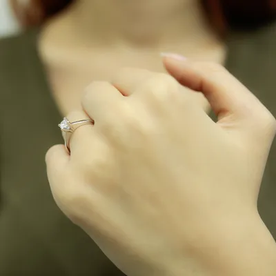 Produktbild von 0,33 Carat Diamant Solitär Ring Meisterwerk 14 Karat Weißgold