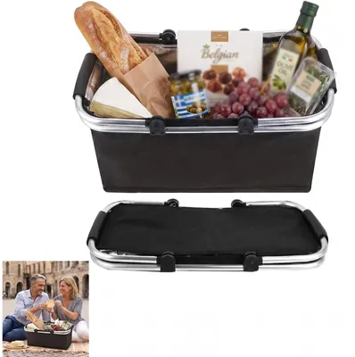 Produktbild von Einkaufskorb Einkaufstasche Faltkorb - Faltbar - 18 Liter - Schwarz - Für Picknick und Reisen