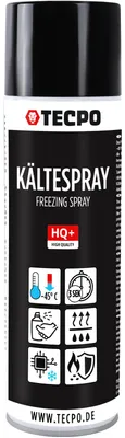 Produktbild von TECPO Kältespray 500 ml, technischer Vereisungsspray bis -45°C Servicespray elektronisch mechanisch gezieltes rückstandsfreies Abkühlen