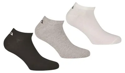 Produktbild von FILA Unisex Sneaker Socken 3 Paar Weiß/Grau/Schwarz