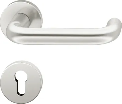 Produktbild von FSB Drückergarnitur 12 1070 ASL auf Rosette PZ, silber eloxiert