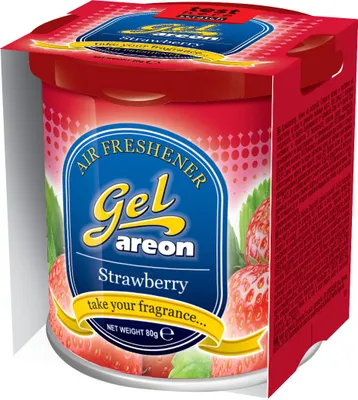 Zdjęcie produktu dla 2x Original Areon Gel CAN samochodowy odświeżacz powietrza LID truskawka