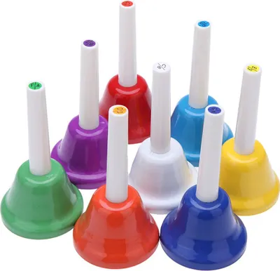 Produktbild von Handglocke Handglocke 8-Noten Metall Buntes Kinder Kinder Musikspielzeug Schlaginstrument