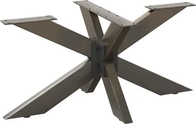 Produktbild von Couchtischbein in Spinnenform Naturstahl 98x58x(42-43) cm Stahl