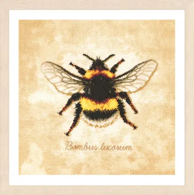 Productafbeelding van Lanarte telkruissteekpakket "Dieren: Bombus Lucorum", 21x21cm