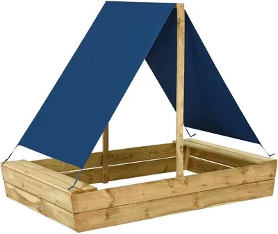 Produktbild von Sandkasten mit Dach 160x100x133 cm Imprägniertes Kiefernholz,23.74kg,3059957