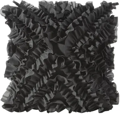 Produktbild von Dekorativer Kissenbezug Sofakissen MIRENA schwarz 45x45 schwarz