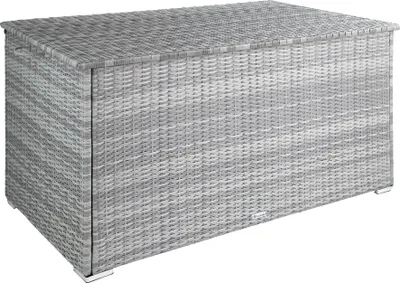 Image de Coffre de jardin Oslo structure en aluminium 145x82,5x79,5cm - gris clair