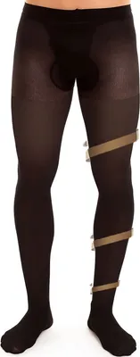 Produktbild von Glänzende Herren-Stützstrumpfhose Support 40 DEN schwarz-48.50