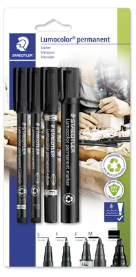 Obrázok produktu pre Staedtler 60 BK, Čierna, Čierna, 4 kusov