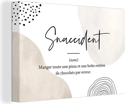 Produktbild von OneMillionCanvasses® - Leinwandbilder - 140x90 cm, Sprichwörter - Snaccident - Zitate - Wörterbuch - Snaccident Definition, Wandbilder Kunstdruck Wanddekoration - Foto auf Leinwand