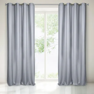 Zdjęcie produktu dla Eurofirany 347896, Przezroczysty, Srebrny, Monochromatyczny, Poliester, Oczko, 240 g/m²