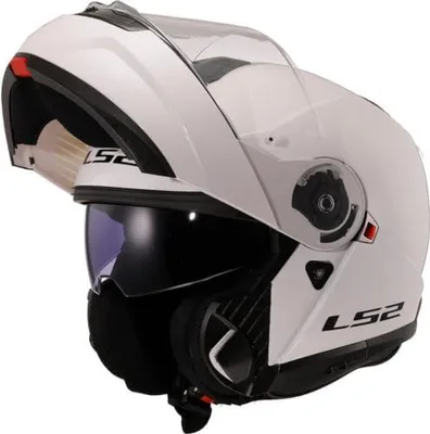 Produktbild von Motorradklapphelm Strobe II in Glanzweiß, Größe XL | Antibeschlag