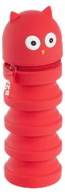 Image de Étui scolaire 2-en-1, en silicone souple, diamètre 65 x 185 mm, avec fermeture éclair, pour l'école