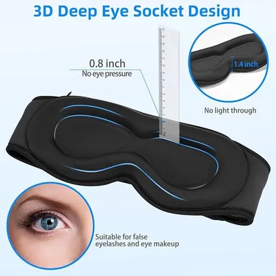 3D Bluetooth Schlafmaske mit Kopfhörer und V5.4 Technologie