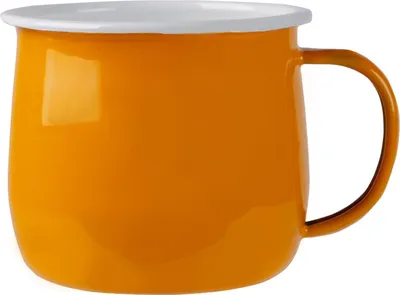 Produktbild von Argon Ta Farbiger Emaille-Bauchbecher – 375 ml – Gelb