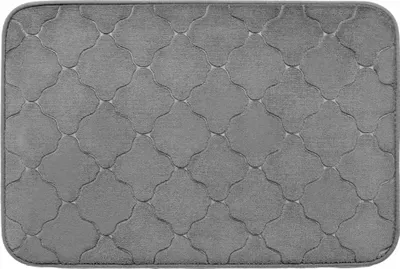 Zdjęcie produktu dla Dywanik łazienkowy antypoślizgowy z pianką miękki 40x60 cm szara