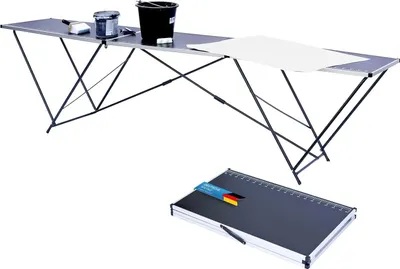 Immagine prodotto di Tavolo sospeso - Tavolo pieghevole - Tavolo pieghevole - Tavolo da lavoro - Tavolo multifunzionale - 3 metri - Capacità di carico 30 kg