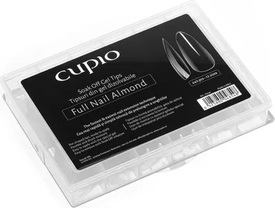 Produktbild von Auflösbare Full Nail Tips Set 240 Stück - Mandel