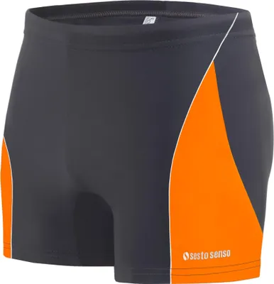 Produktbild von Sesto Senso Herren Badehose Sportlich wasserdicht zum Schwimmen enganliegende Bademode Größe L Grau