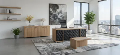 Immagine prodotto di Set moderno per studio: scrivania, tavolino da salotto e consolle