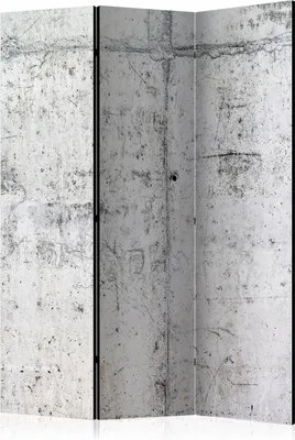 Produktbild von 3-teiliger Einseitiger Vlies Paravent - Concrete Wall 135x172 cm Muster f-A-0332-z-b