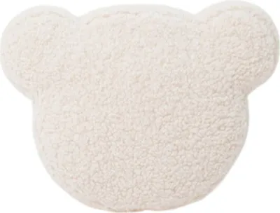 Produktbild von Zayno®  Kuschelkissen "Pauli" aus Teddyfell in Bärenoptik | Beige, kuschelig, Kinderzimmerdekoration, weich, gemütlich, Geschenkidee, gemütlich