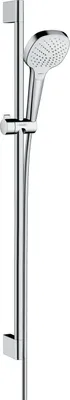 Immagine prodotto di hansgrohe Croma Select E Ensemble de douche Vario EcoSmart avec barre de douche 90 cm, blanc/chrome, 26593400, 26593400