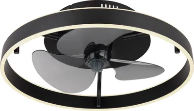 Produktbild von Globo Lighting Deckenventilator Metall schwarz, LED