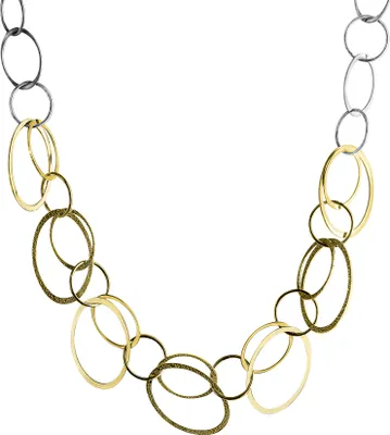Produktbild von Celesta Silber Halskette 925 Sterling Silber 2farbig