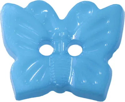 Produktbild von 10 x Kinderknopf Schmetterling, 16x13 mm, hellblau