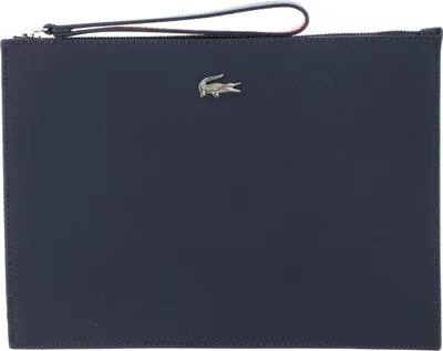 Image de LACOSTE pochette sac de soirée Anna Clutch Marine 166 Rouge bleu