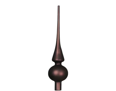 Produktbild von Christbaumspitze Glas 26cm - Schwarze Trüffel matt